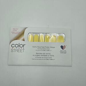 Color Street Belgian Buttercup Nail Polish Strips Yellow Solid Set Long Lasting